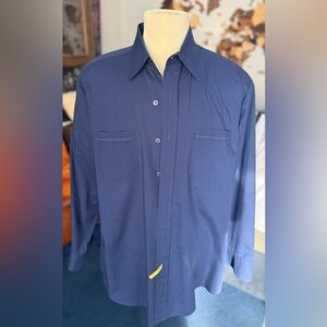 Classic Navy Button Down Shirt for Men
